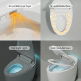 Smart Bidet Toilet with Massage Washing, Auto Flush, Heated Seat, Multi Function Remote Control