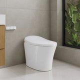 Tankless Elongated Smart Bidet Toilet, Auto / Foot Flush, Heated Seat, Warm Wash, Dryer, Night Light