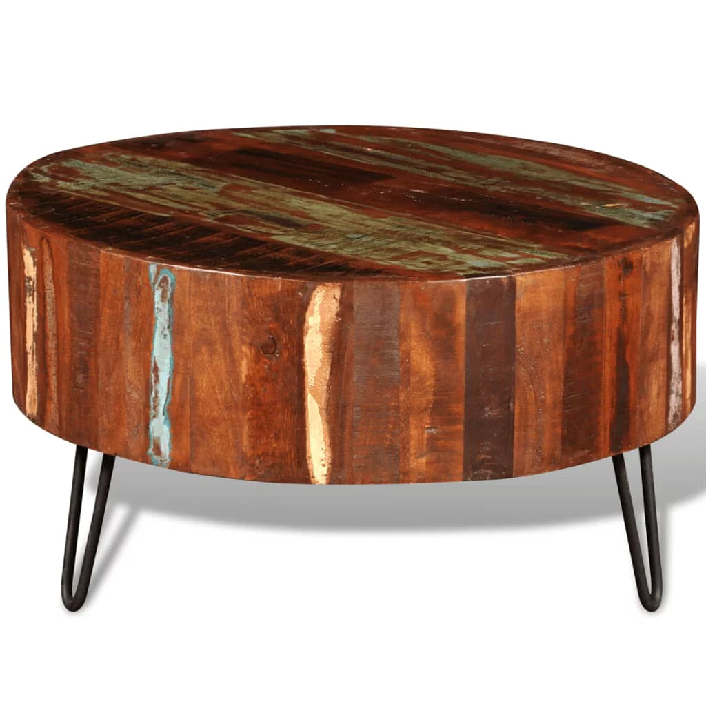 Vidaxl Coffee Table Solid Reclaimed Wood Round