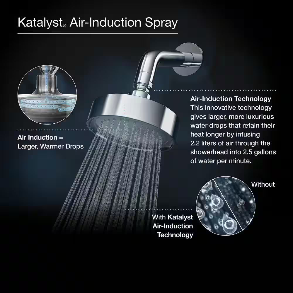 1-Spray Patterns 10.4375 In. Ceiling Mount Fixed Shower Head in Oil-Rubbed Bronze
