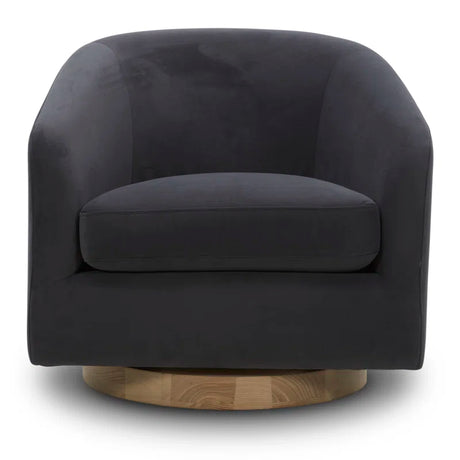 Bennett Upholstered Swivel Barrel Chair