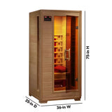 1-2 Person Hemlock Infrared Sauna with 3 Ceramic Heaters