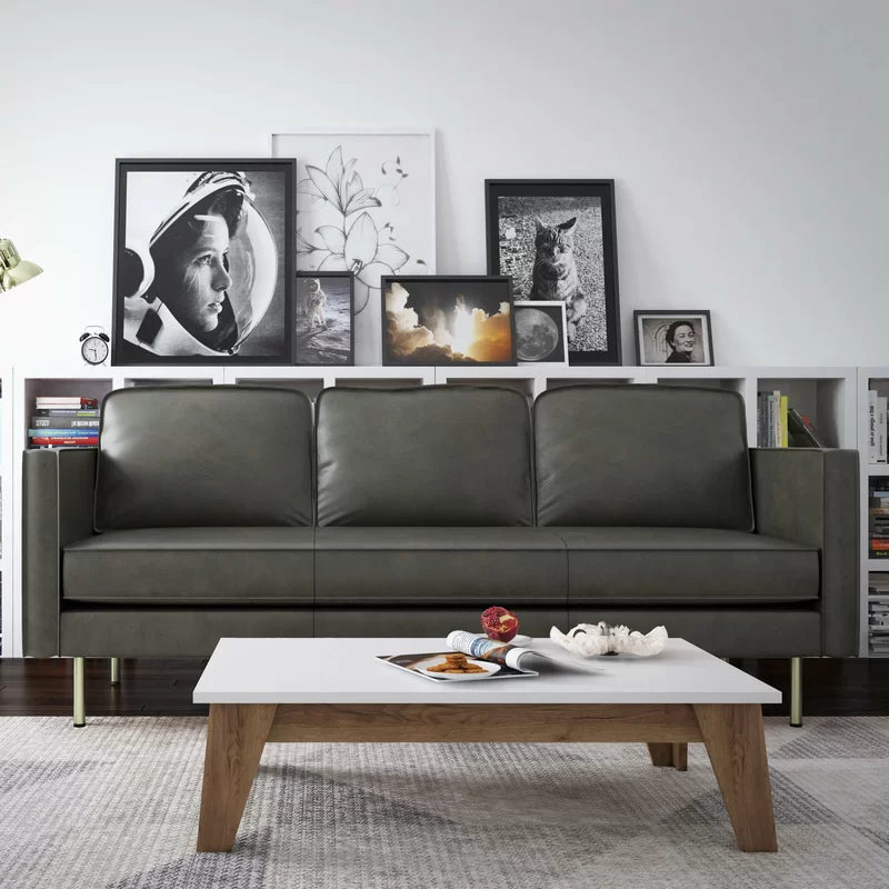 Roderic 89'' Faux Leather Sofa