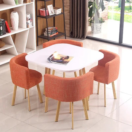 Kitchen round Table Chair Set Dining Room Furniture Comedor 4 Sillas Living Room Mahjong Table Wood Dining Table Set 4 Chairs