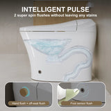 Tankless Elongated Smart Bidet Toilet, Auto / Foot Flush, Heated Seat, Warm Wash, Dryer, Night Light