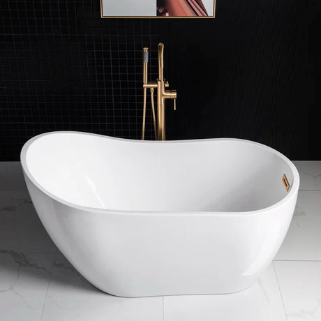 54'' X 28.38'' Freestanding Soaking Acrylic Bathtub