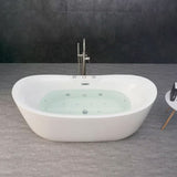 Venezia 71 In. X 31.5 In. Acrylic Combination Bathtub in White