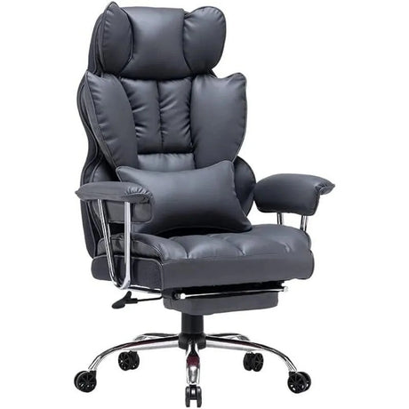 Efomao Desk Office Chair Big High Back Chair Managerial Executive PU Leather Computer Chair