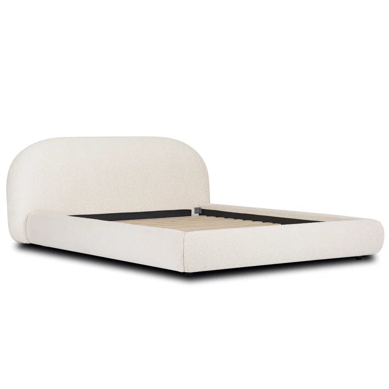 Sadarius Upholstered Fabric Bed with Rounded Headboard