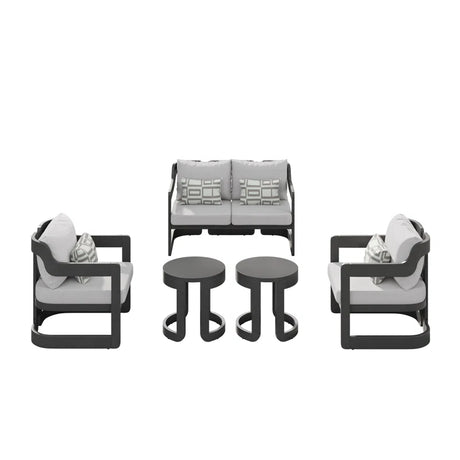 Dutton 4 - Person Outdoor Seating Group with Sunbrella/Olefin Cushions