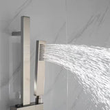 Cero 1-Spray Tub and Shower Faucet Combo with Square Showerhead and Handheld Shower Wand in Brushed Nickel