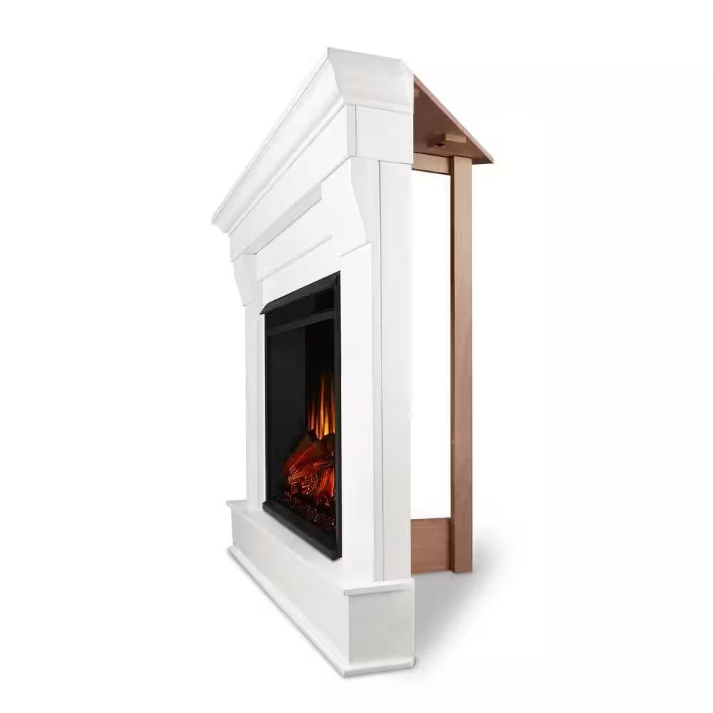 Chateau 41 In. Corner Electric Fireplace in White