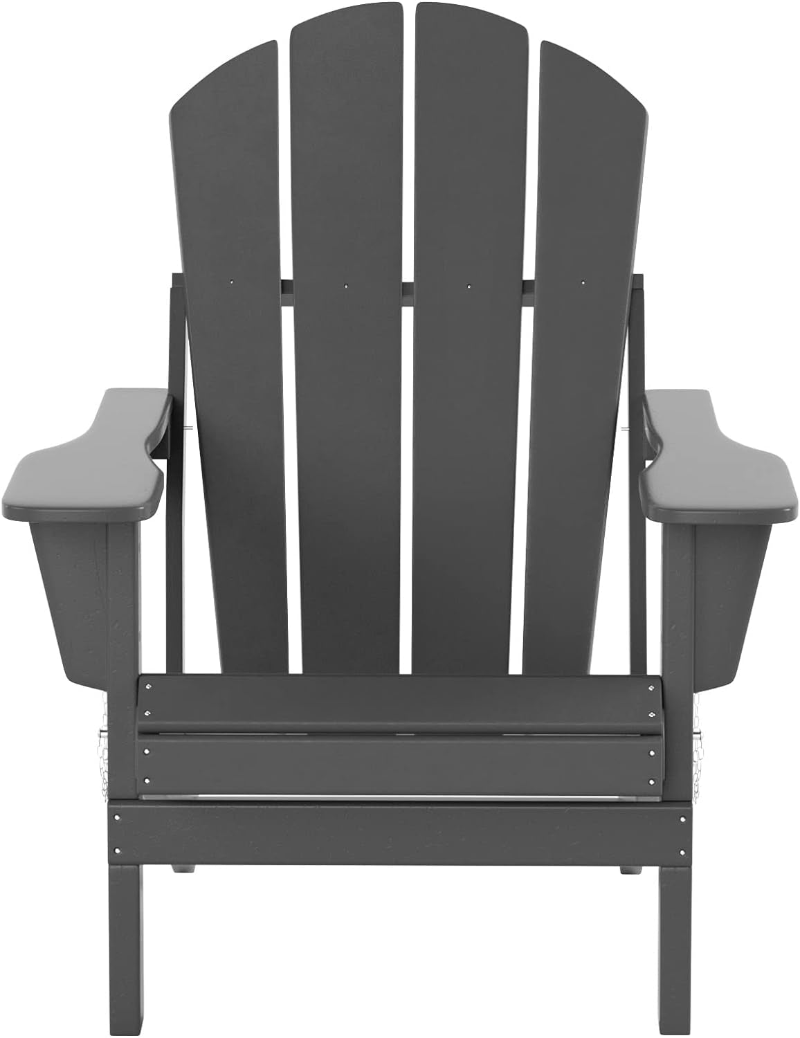 WO Home Furniture Set of 4 Pcs HDPE Adirondack Chairs Lounger Outdoor Folding Seat for Fire Pit, Beach, Balcony, Backyard, Lawn, Patio, Pool, Deck, Garden - Weather UV Resistant (Gray)