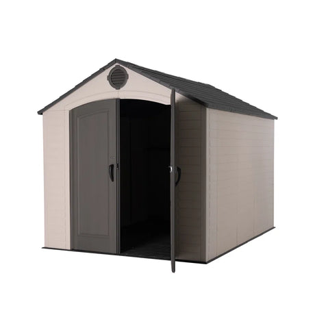 Lifetime 8 Ft. X 10 Ft. High-Density Polyethylene (Plastic) Outdoor Storage Shed with Steel-Reinforced Construction