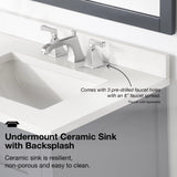 Tahoe 72 W X 21" D Freestanding Bathroom Vanity with Double Sink, Dark Charcoal