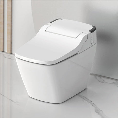 TCB-090SA Smart Bidet Toilet, One Piece Integrated Toilet with Bidet Built-In, Auto Open/Close Lid, Auto Dual Flush, Heated Seat, Made in Korea - Elongated