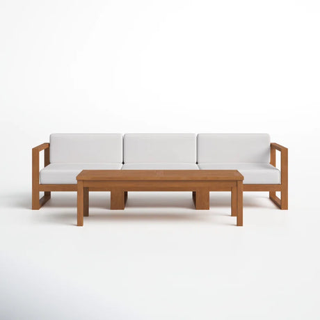 Cambridge Outdoor Patio Teak Wood 4-Piece Furniture Set