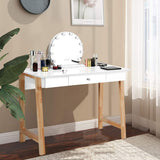 Computer Desk with Storage Drawers, Makeup Vanity Table, Writing Study Desk for Home Office, Dressing Table
