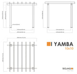 Yamba Metal Pergola with Canopy
