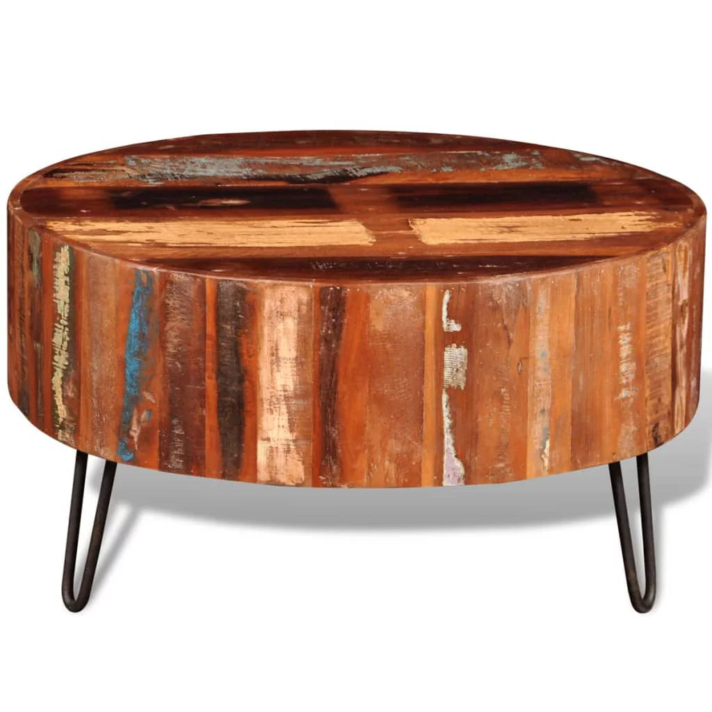 Vidaxl Coffee Table Solid Reclaimed Wood Round