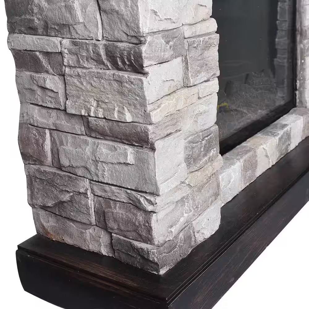 40 In. Freestanding Electric Fireplace in Gray