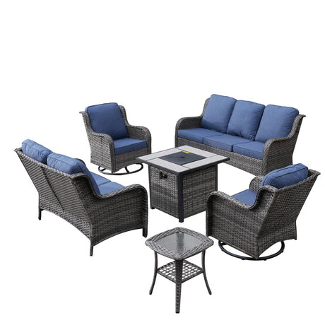 Klodjana 6 Piece Sofa Seating Group with Cushions