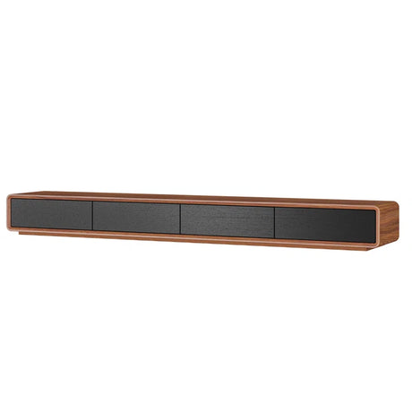 Xhevat Modern TV Stand, Solid Wood Media Console with 4 Drawers, Fully Assembled