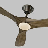 Maverick II 60 In. Integrated LED Indoor/Outdoor Aged Pewter Ceiling Fan with Light Grey Weathered Oak Blades and Remote