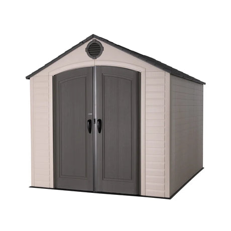Lifetime 8 Ft. X 10 Ft. High-Density Polyethylene (Plastic) Outdoor Storage Shed with Steel-Reinforced Construction