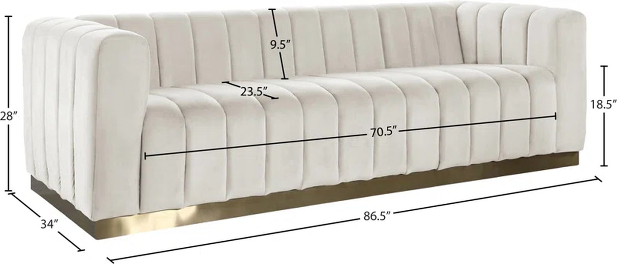 Tyneside 86.5'' Velvet Sofa