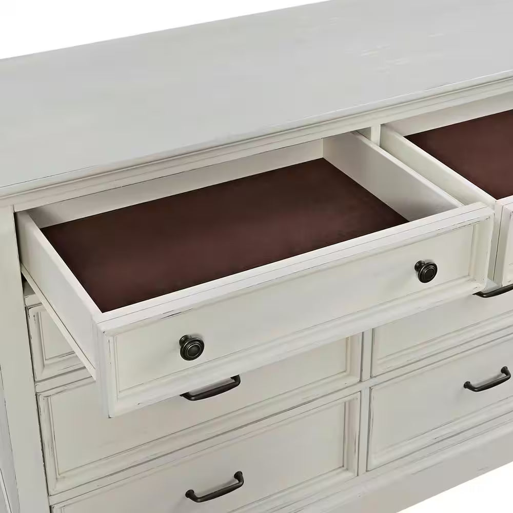 Seaside Lodge 8-Drawer Hand Rubbed White Dresser