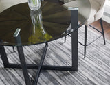 Rowlett round Glass Top Dining Table