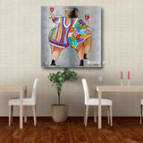 Wall Art Painting for Bedroom Living Room Handpainted Modern Nordic Figure Character Canvas Painting Art Abstract Girl Pictures