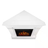 Chateau 41 In. Corner Electric Fireplace in White