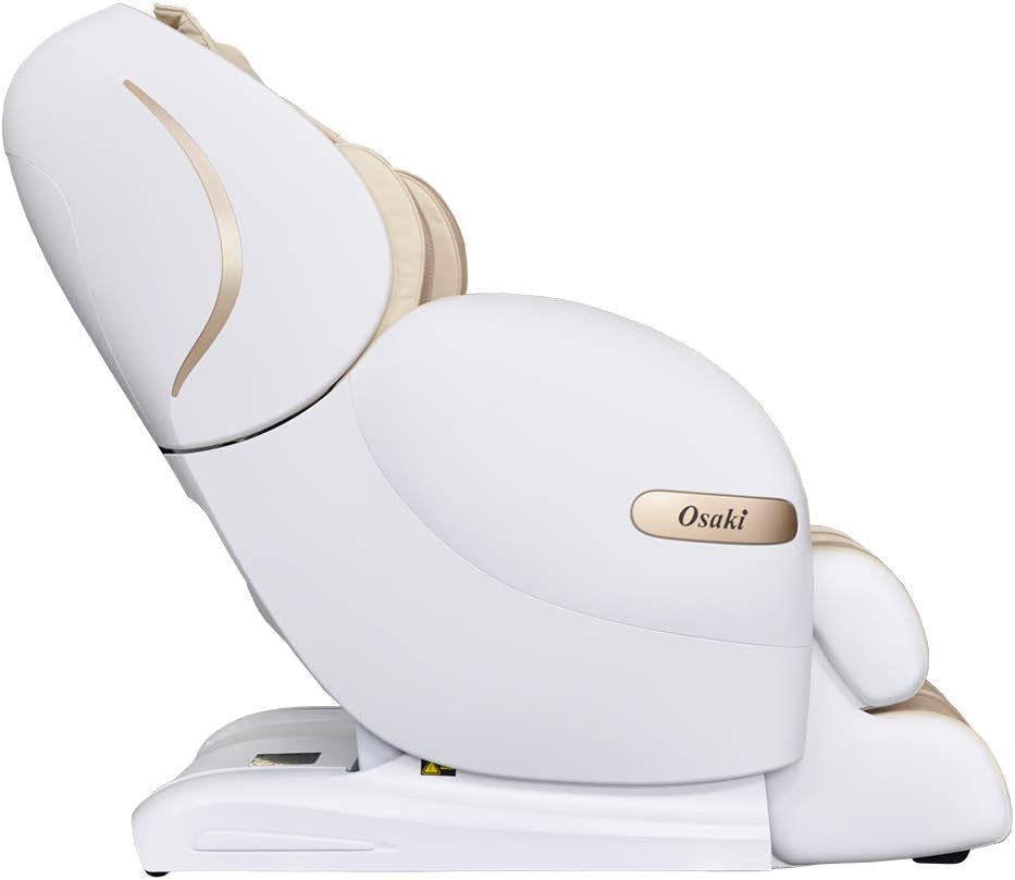 Taupe Os-Monarch Zero Gravity 3D Sl-Track Chair with Space Saving Technology in Cream, Bluetooth Connection for Speaker, 9 Unique Auto-Programs, 4 Massage Styles, USB Connector, One Size Fits