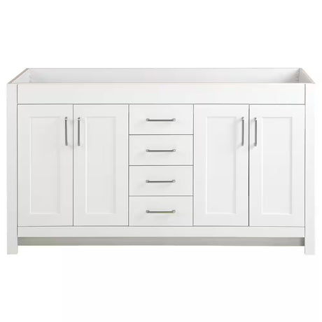 Westcourt 60 In. W X 22 In. D X 34 In. H Bath Vanity Cabinet without Top in White
