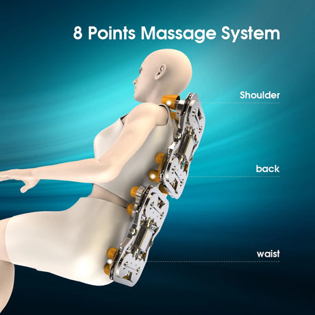 Massamax 2024 Assembled Full Body Massage Chair，Zero Gravity Recliner,Bluetooth Speaker in Beige