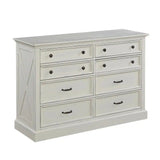 Seaside Lodge 8-Drawer Hand Rubbed White Dresser