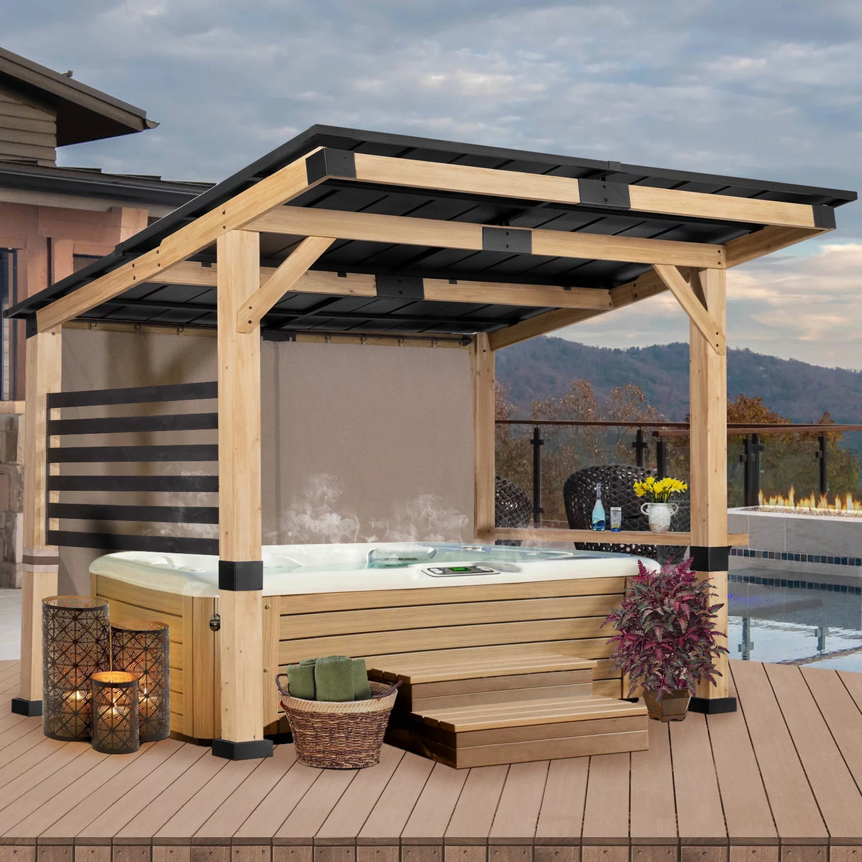 Meetleisure 10 Ft. X 12 Ft. Solid Wood Patio Gazebo