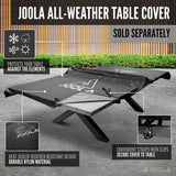 Joola Berkshire Outdoor Table Tennis Table -Ping Pong Table with Steel Net Set & Frame - Multi Use Ping Pong Conference Table or Dining Table