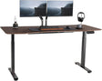 Standing Desk 71 X 32 Inches Dual-Motor Height Adjustable Desk Electric Sit Stand Desk Home Office Desks Whole Piece Desk Board (English Walnut Desktop/Black Frame)