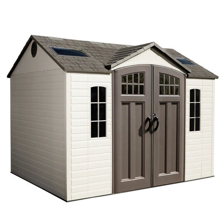 Lifetime 10 Ft. X 8 Ft. High-Density Polyethylene (Plastic) Outdoor Storage Shed with Steel-Reinforced Construction