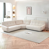 Youdao L-Shaped Sectional Sofa Oversied Corner Cloud Couch for Living Room Office Beige