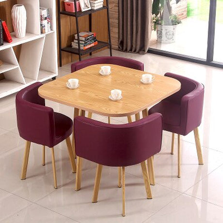 Kitchen round Table Chair Set Dining Room Furniture Comedor 4 Sillas Living Room Mahjong Table Wood Dining Table Set 4 Chairs