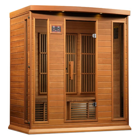 Dynamic Infrared Saunas 4 - Person Indoor Bluetooth Compatible FAR Infrared Sauna in Cedar