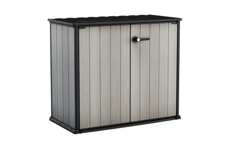Keter Patio Store 4.6X4 Ft. Horizontal Resin Outdoor Storage Shed for Patio Furniture and Tools