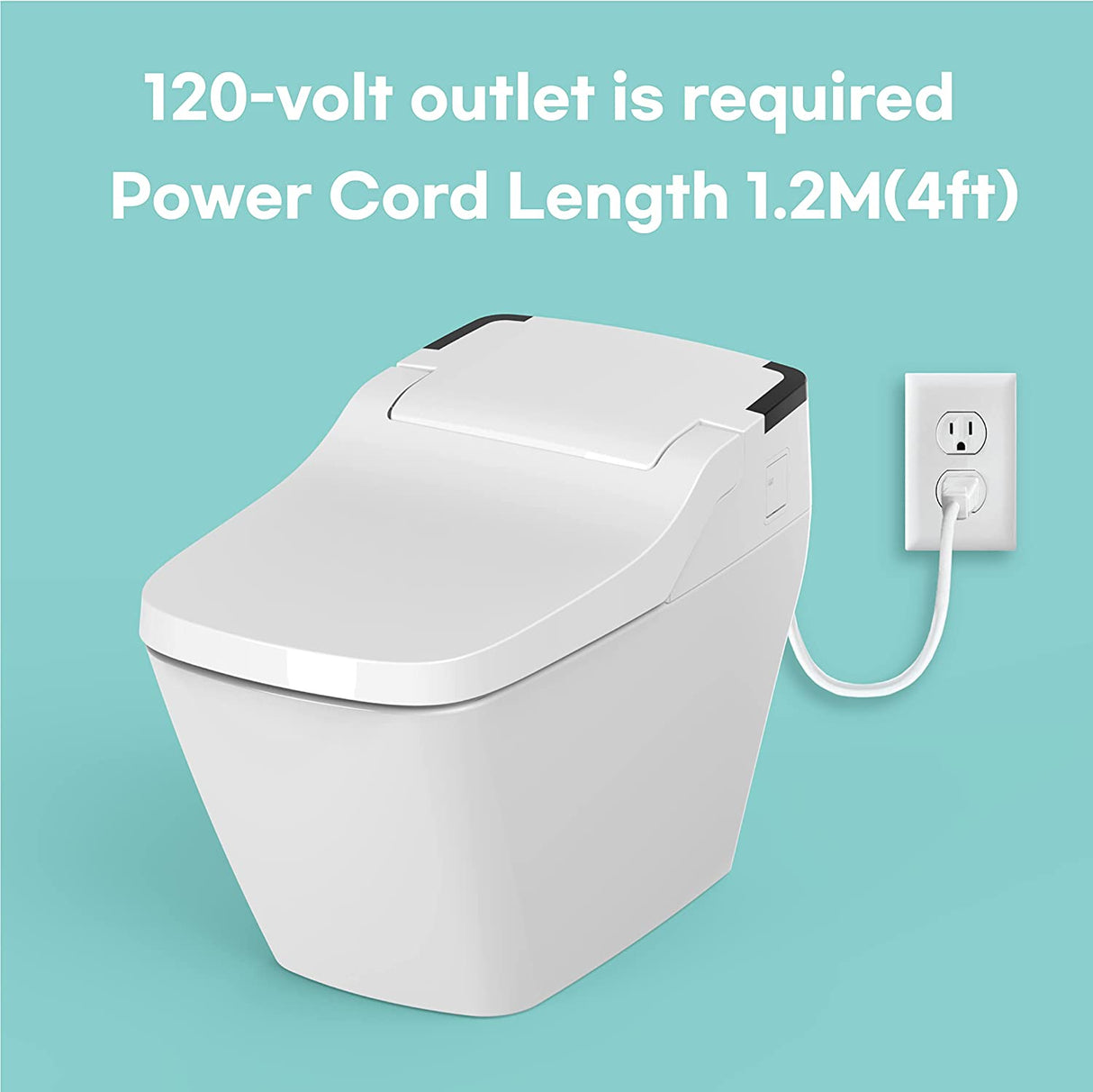 TCB-090SA Smart Bidet Toilet, One Piece Integrated Toilet with Bidet Built-In, Auto Open/Close Lid, Auto Dual Flush, Heated Seat, Made in Korea - Elongated