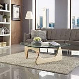 Mid Century Modern Triangle Coffee Table Legs/Feet Only, 2 Pieces Interlocking Center Coffee Table Solid Wood Base, for Living Room/Leisure Area/Patio/Study Etc. (Natural)
