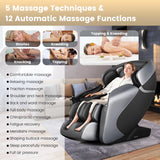 SL Track Full Body Zero Gravity Massage Chair with Voice Control Heat Foot Roller