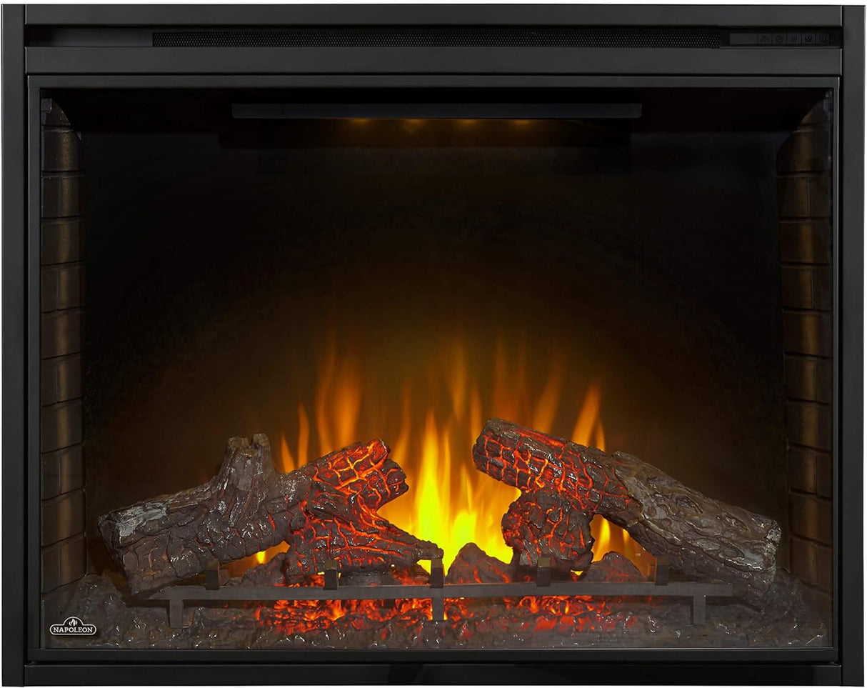 Ascent 40 - NEFB40H - Built-In Electric Fireplace, 33-In, Realistic Logs & Flames, Self Trimming, Remote Included